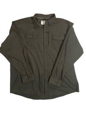 Poncho Mens XXL Gray Long Sleeve Regular Fit Shirt With Magnetic Pockets